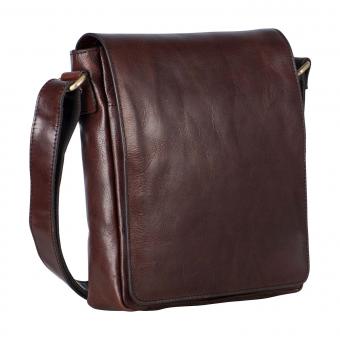 Leonhard Heyden Cambridge Leder-Umhängetasche S mit Tabletfach 10" Rotbraun