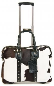 Olivia Lauren Cowhide Trolley-Tasche mit 2-Rollen