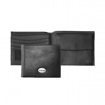 oxmox Leather RFID Querscheinbörse Schwarz