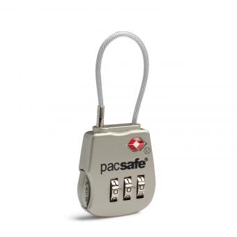 pacsafe Prosafe® 800 Travel Sentry® Approved Combination Cable Padlock Silver