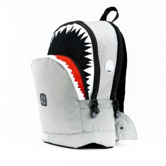 Pick & Pack Shark Shape Backpack M mit 13" Laptop-fach Grey