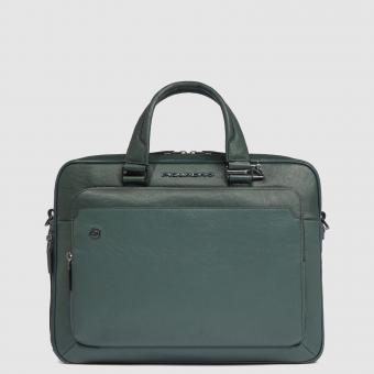 Piquadro Black Square Kurzgriff-Computer-Tasche 15"-Fach mit zwei Griffen Grün