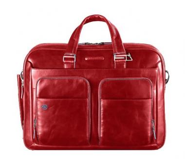 Piquadro Blue Square Schmale Laptoptasche mit Laptofach 14" Rot