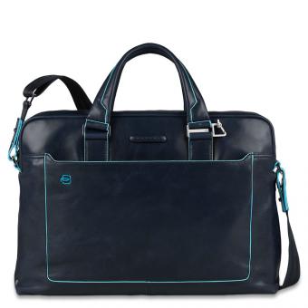 Piquadro Blue Square Kurzgriff-Laptoptasche mit iPad®-Fach, Schirm/ Flaschentasche Nachtblau