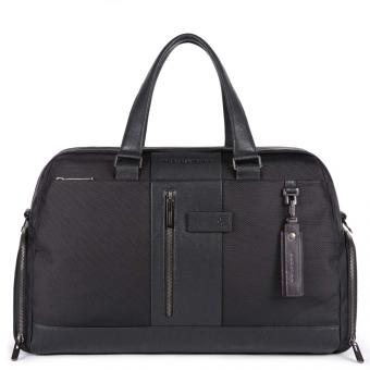 Piquadro Brief 2 Reisetasche aus rezykliertem Stoff Schwarz