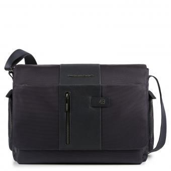 Piquadro Brief Kuriertasche mit Laptopfach 14"  blau