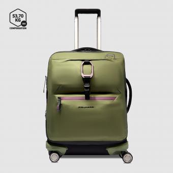 Piquadro Corner 2.0 4-Rollen Trolley in Handgepäckgröße Salbeigrün