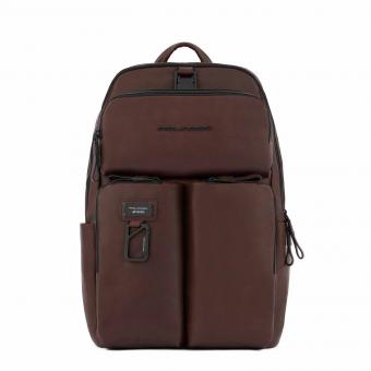 Piquadro Harper Laptoprucksack 15,6" mit iPad®11"-Fach, Anti-Stoss dark brown