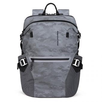 Piquadro PQ-Modular Laptoprucksack 15,6" aus rezykliertem antiviralen-Stoff und Diebstahlsicherung Camo Grigio