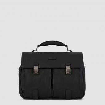 Piquadro Modus Special Laptoptasche 15,6" mit zwei Vortaschen Schwarz