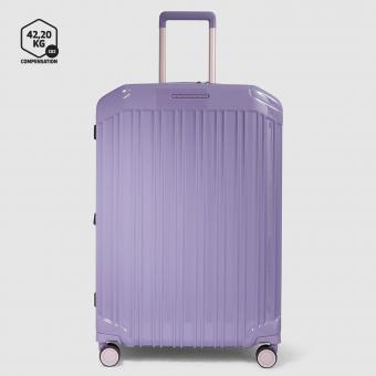 Piquadro PQ Light Großer Trolley Koffer mit 4-Rollen, erweiterbar4 Rollen Cyclamen