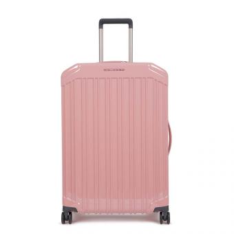 Piquadro PQ-Light Mittelgroßer Hartschalentrolley 4-Rollen rosa