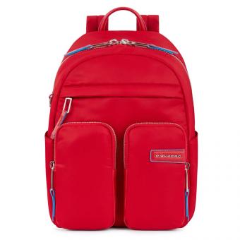 Piquadro PQ-RY Laptoprucksack 13" aus rezykliertem Stoff Rot