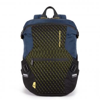 Piquadro PQ-Y Laptoprucksack 14" mit iPad®-Fach, Schrim- oder Flaschentasche blue/lime