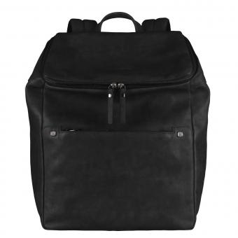 Piquadro TAU Erweiterbarer Laptoprucksack mit Fach für Tablet black