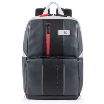 Piquadro Urban Laptoprucksack mit iPad®-Fach, LED-Licht Grau/Schwarz