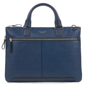 Piquadro Archimede Erweiterbare Laptoptasche mit gepolstertem iPad® -Fach blau