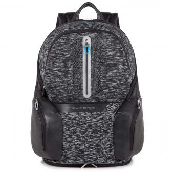 Piquadro Coleos Laptoprucksack mit Tablet-Fach und USB-Anschluss Schwarz