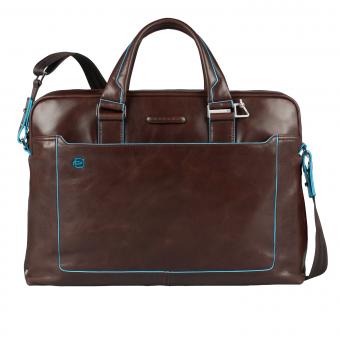 Piquadro Blue Square Kurzgriff-Laptoptasche mit iPad®-Fach, Schirm/ Flaschentasche Mahagoni