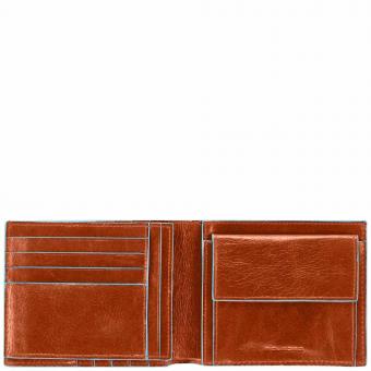 Piquadro Blue Square Herrengeldbörse mit Münzfach und Ausweisfach