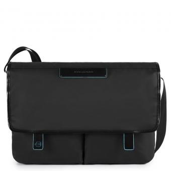 Piquadro Celion Messenger mit zwei Vortaschen und herausnehmbarerPC-, iPad®-Hülle mit Orga-Fächern schwarz