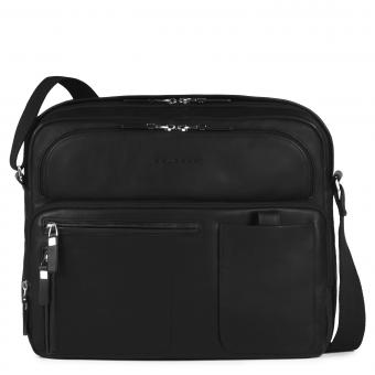 Piquadro Spock Reportertasche mit Notebookfach, Rengenschirmfach und Flaschenhalter black