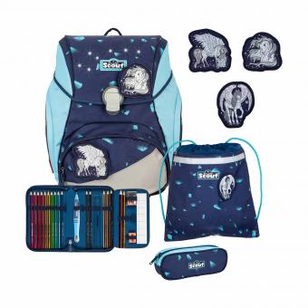 Scout Alpha Exklusiv LED Schulranzen-Set 4-teilig Pegasus