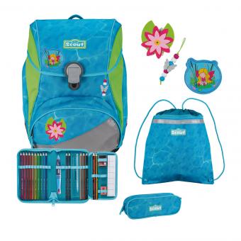 Scout Alpha Schulranzen-Set 4-teilig DIN Water Lily