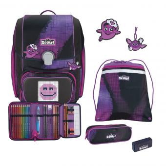 Scout Genius Set Movie Star, Schulranzen-Set 5-teilig Pink Pixel