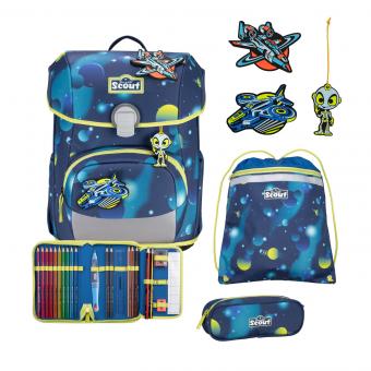 Scout Neo Exklusiv LED Schulranzen-Set 4-teilig Planets