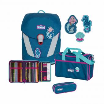 Scout Sunny II Lightweight Schulranzen-Set 4-teilig mit Sporttasche Mermaid