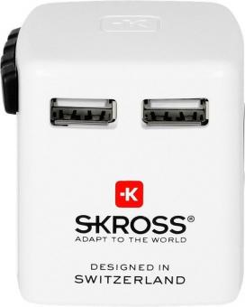 SKROSS Reiseadapter World USB Charger Weiß