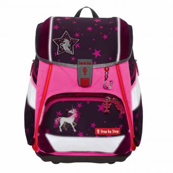 Step by Step Schulzubehör LED Neon Pull-Over, Reflektorüberzug mit LED-Leuchteffekt für 2IN1 PLU Schulranzen Pink
