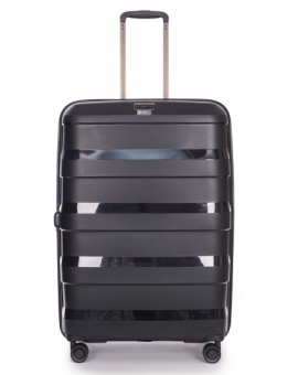 Stratic Straw + Hartschalen-Koffer L, erweiterbar black