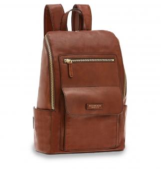 The Bridge Alberto Leder-Rucksack Braun/Gold