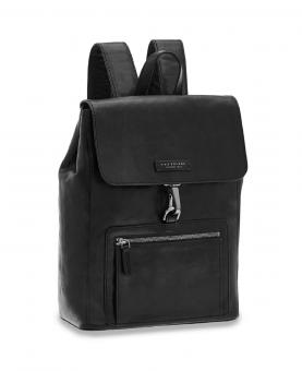 The Bridge Alberto Leder-Rucksack Schwarz/Ruthenium