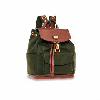 The Bridge Loden Capsule Rucksack 0401125F Braun/Loden Grün/Gold