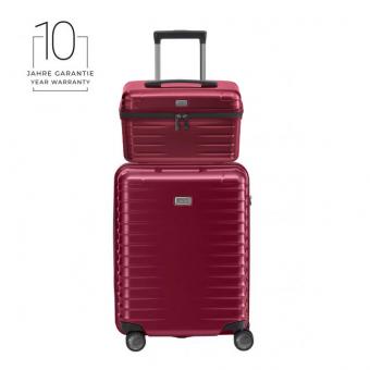 TITAN LITRON 4-Rollen Kabinentrolley + Beauty Case + Gratis Hotelgutschein Kirschrot