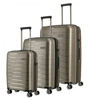 Travelite Air Base 4-Rad Trolley Set L/M-erw/S Champagner