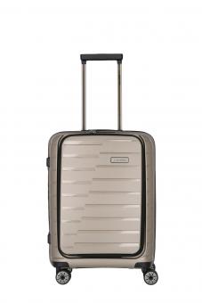 Travelite Air Base Trolley S, 4 Rollen mit Vortasche Champagner