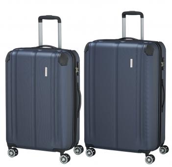 Travelite City 4-Rad Trolley-Set  L /M, erweiterbar Navy