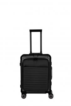 Travelite NEXT Trolley S 4-Rad mit Vortasche Schwarz