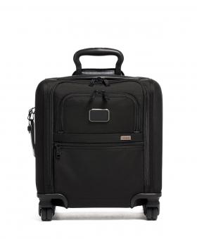 Tumi Alpha 3 Kompakte Aktentasche auf 4 Rollen (klein) Black