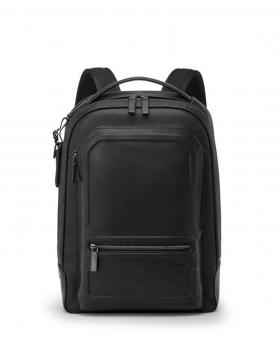Tumi Harrison Bradner Leder-Rucksack mit Laptopfach 14" + GRATIS HOTELGUTSCHEIN Black Bombe