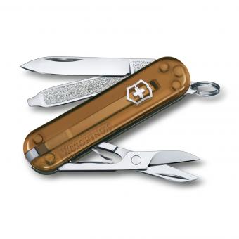 Victorinox Classic SD 7 Funktionen, kleines Taschenmesser Chocolate Fugde