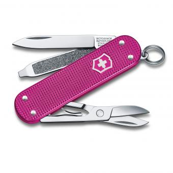 Victorinox Kleines Taschenmesser Classic SD Alox Colors, 58 mm Flamingo Party