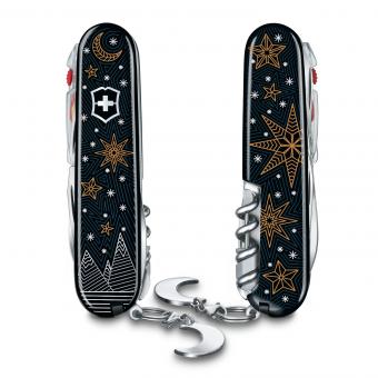 Victorinox Lite Climber Winter Magic, Mittleres Taschenmesser schwarz/blau