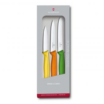 Victorinox Swiss Classic Gemüsemesser-Set, 3-teilig Gelb,orange,hellgrün