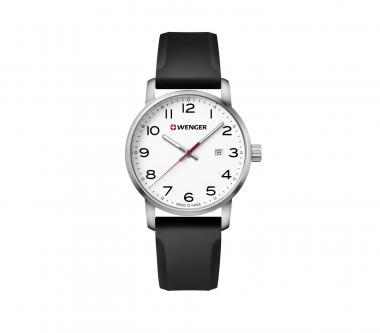 Wenger Avenue 42mm Herren-Sportuhr Silberweiss/schwarz