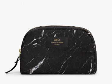 Wouf Accessories Makeup Bag Black Marble